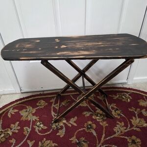 Vintage Rustic Wooden Child's Folding Ironing Board/Plant Stand